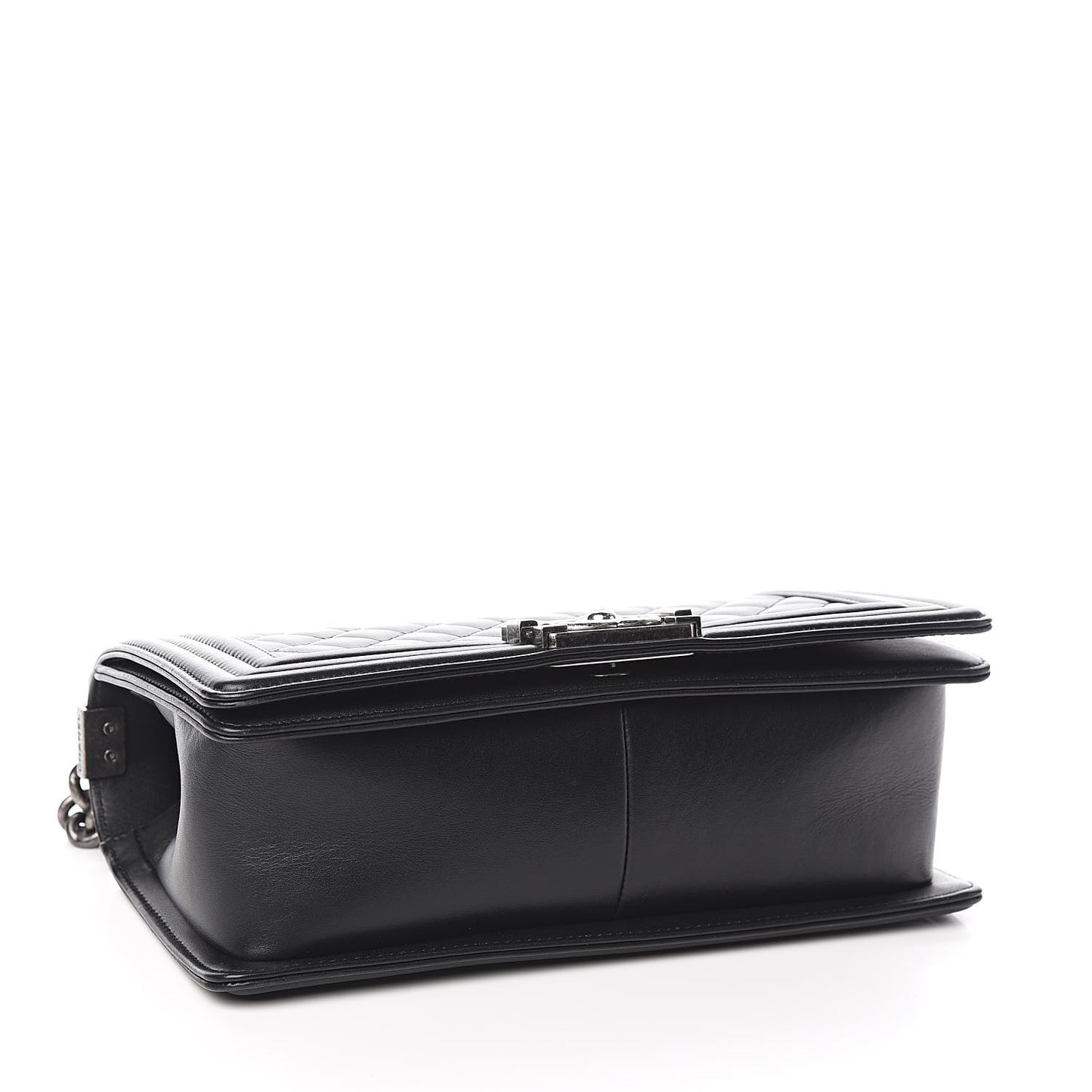 Calfskin Quilted Medium Boy Flap Black
