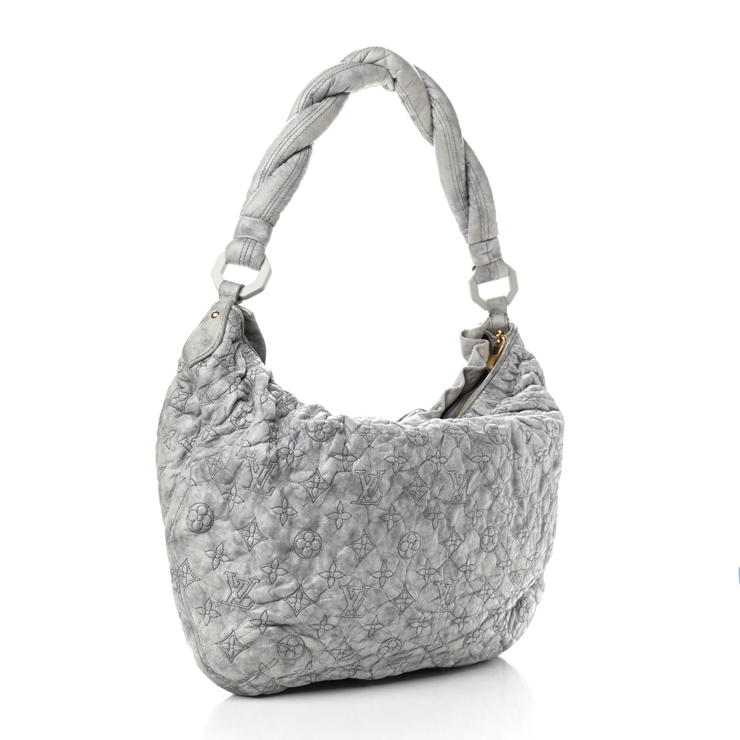 Louis Vuitton Lambskin Olympe Nimbus GM Gris Perle 3 of 17