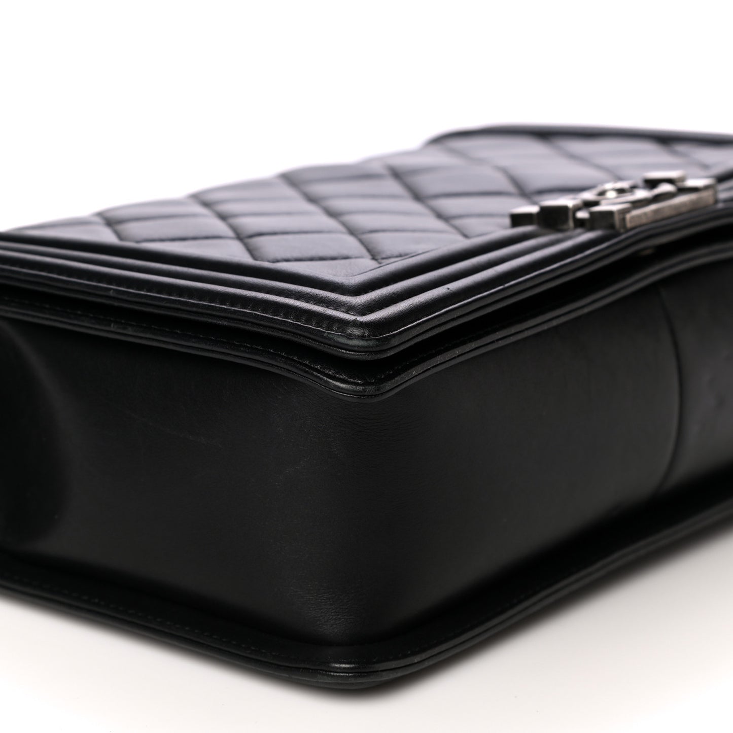 Calfskin Quilted New Medium Boy Flap Black