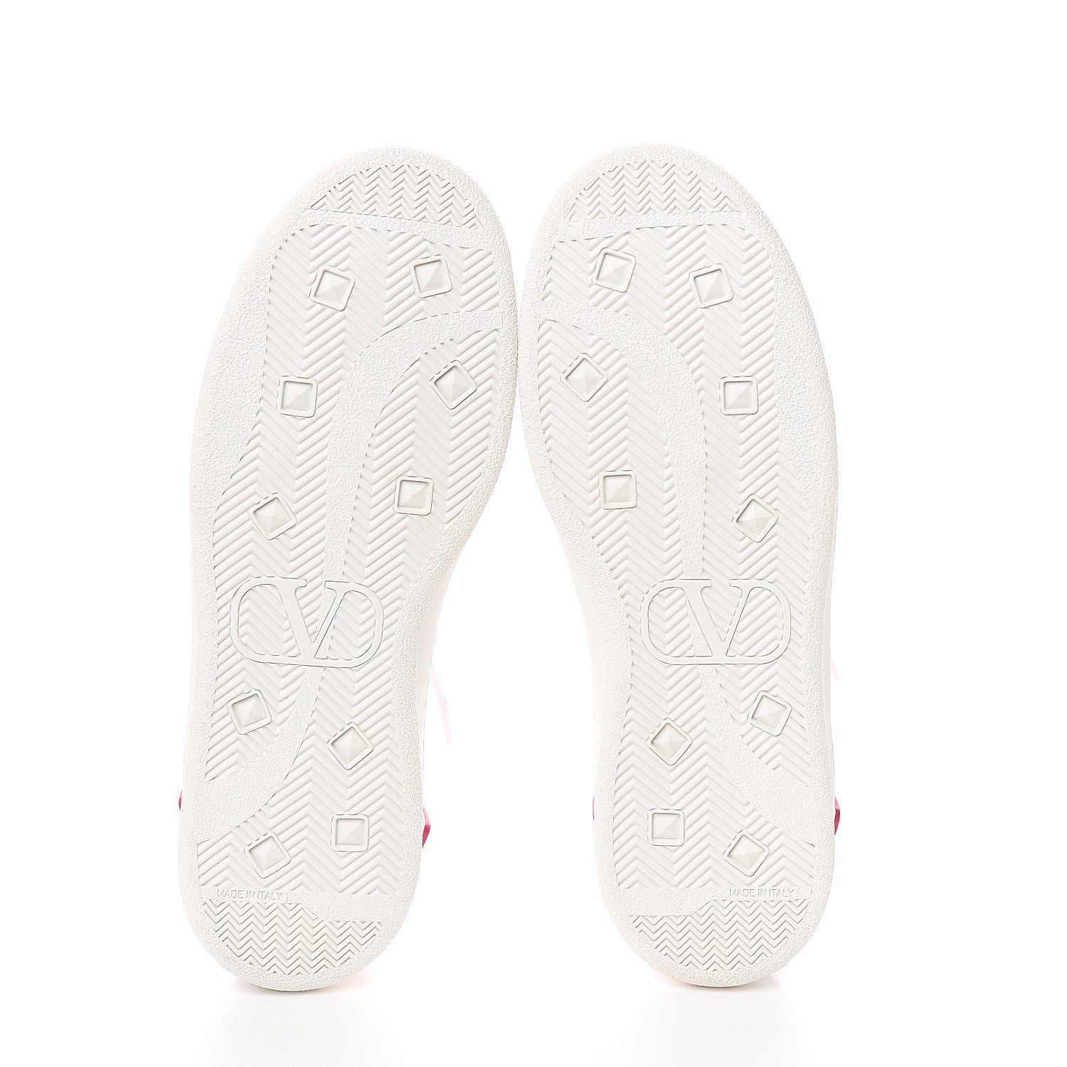 Valentino Garavani Calfskin Womens Backnet Sneakers 38.5 White Fuchsia 5 of 10