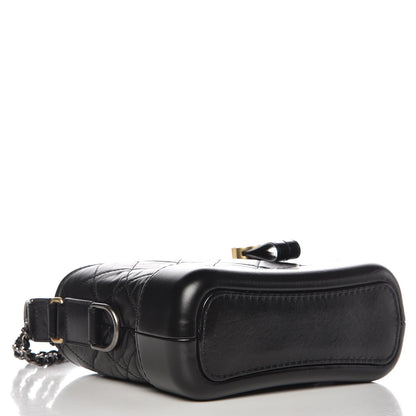 Chanel Aged Calfskin Quilted Small Gabrielle Hobo Black 6 of 9