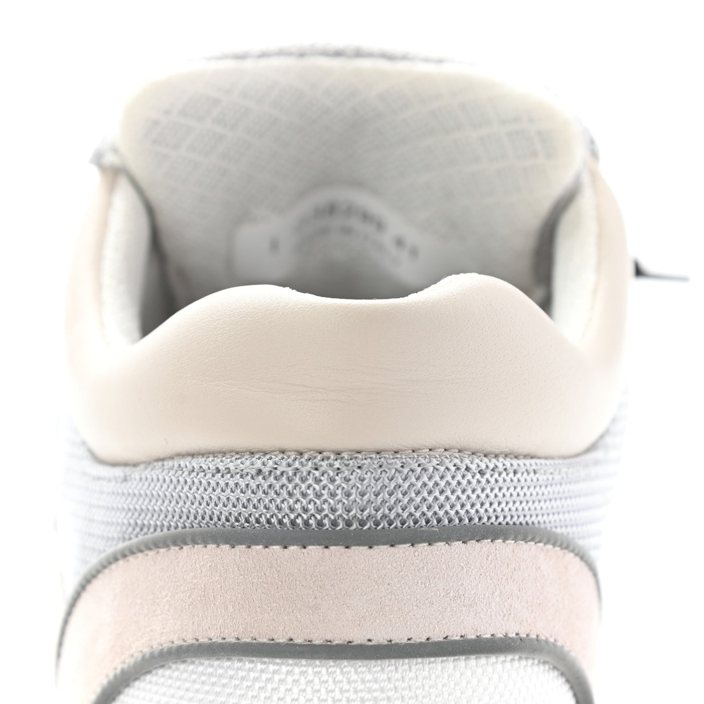 Nylon Suede Calfskin Womens CC Sneakers 41 Grey White Pink