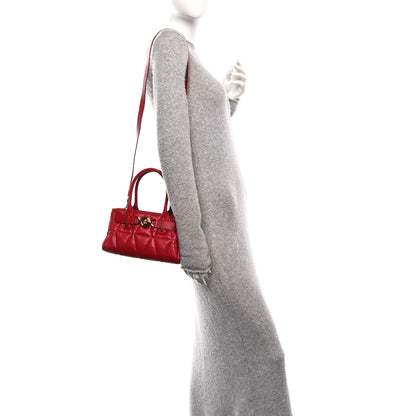 Versace Nappa Trapuntata Small Medusa '95 Tote Bag Lipstick Red 3 of 19