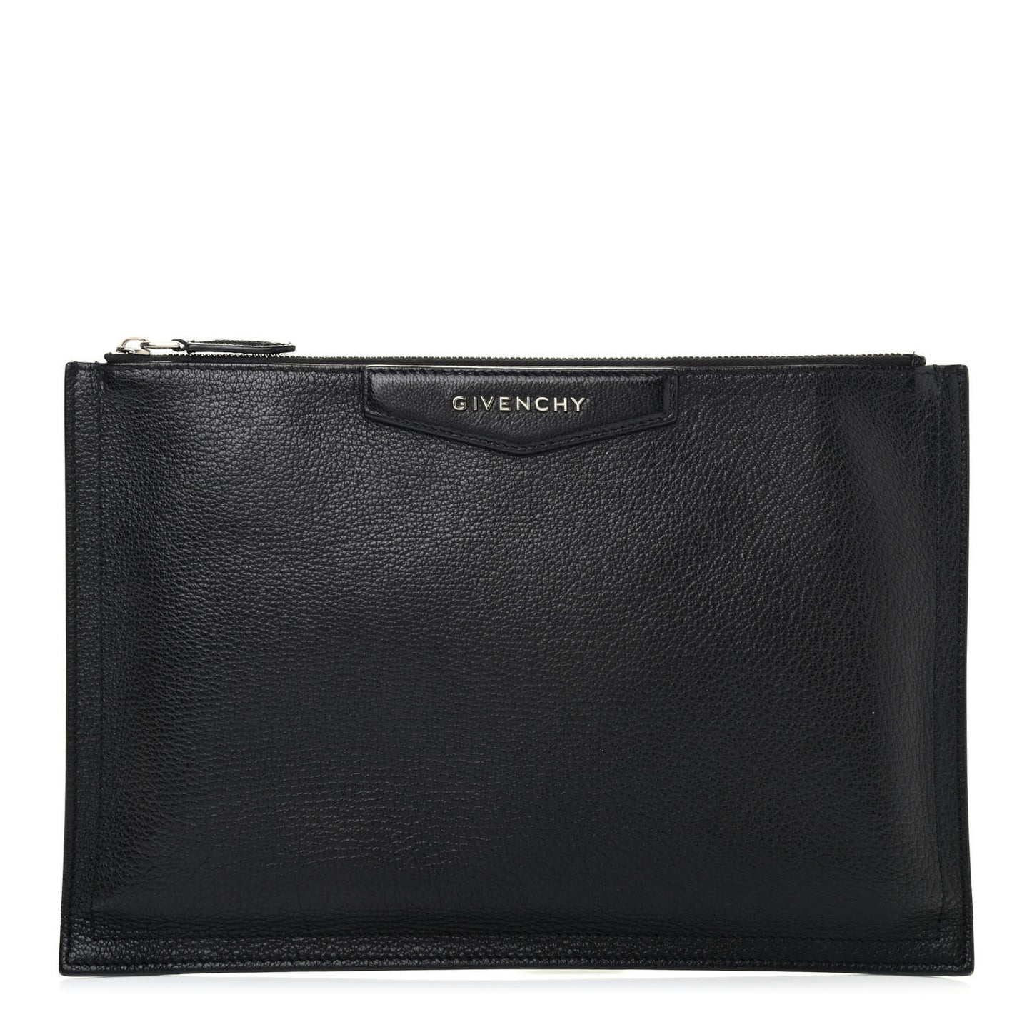 Sugar Goatskin Medium Antigona Pouch Black