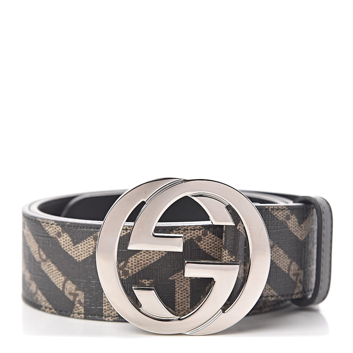 GG Supreme Monogram Caleido Interlocking G Belt 85 34 Dark Brown