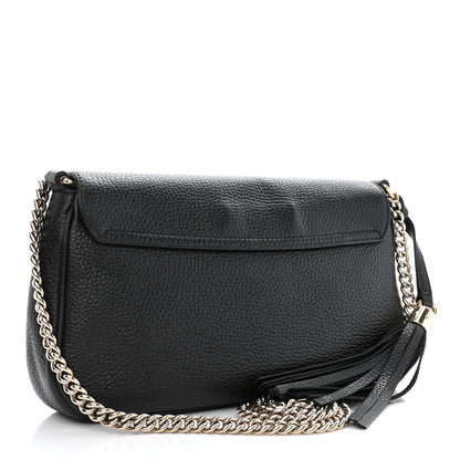 Gucci Pebbled Calfskin Medium Soho Flap Crossbody Black 3 of 9