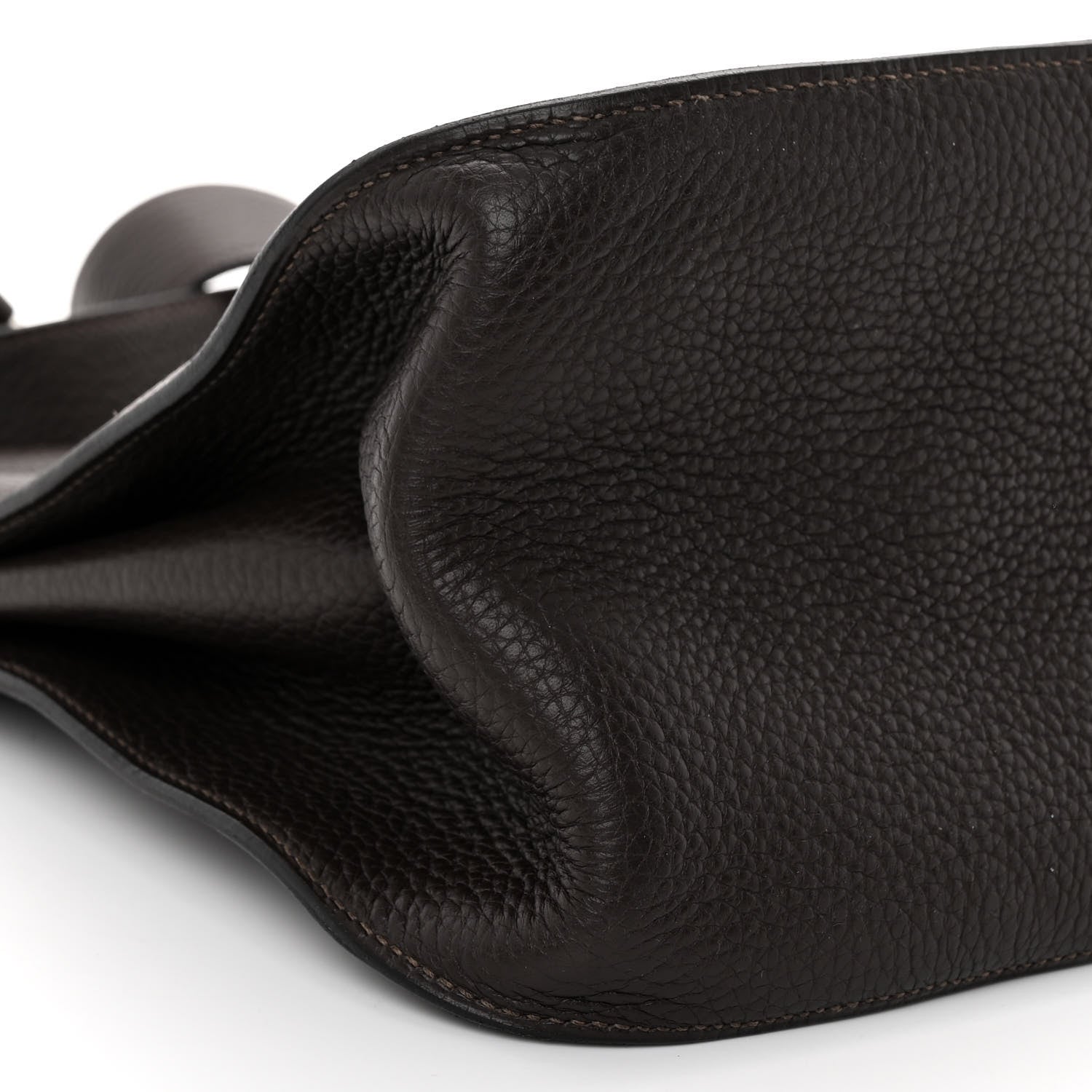 Hermes Taurillon Clemence Jypsiere 34 Chocolate 10 of 12