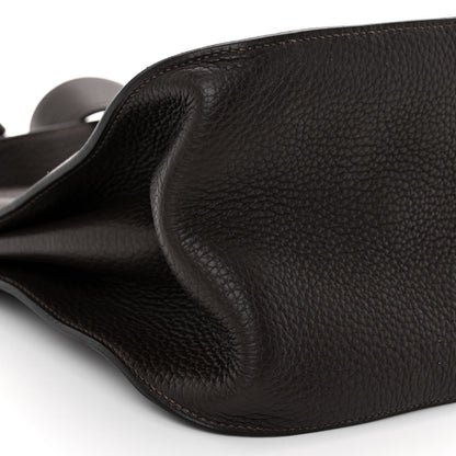 Hermes Taurillon Clemence Jypsiere 34 Chocolate 10 of 12