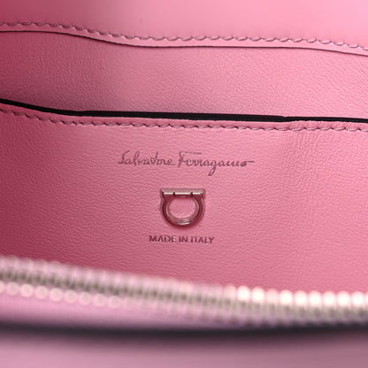 Salvatore Ferragamo Calfskin Trifolio Shoulder Bag Cheerleader Pink 6 of 19