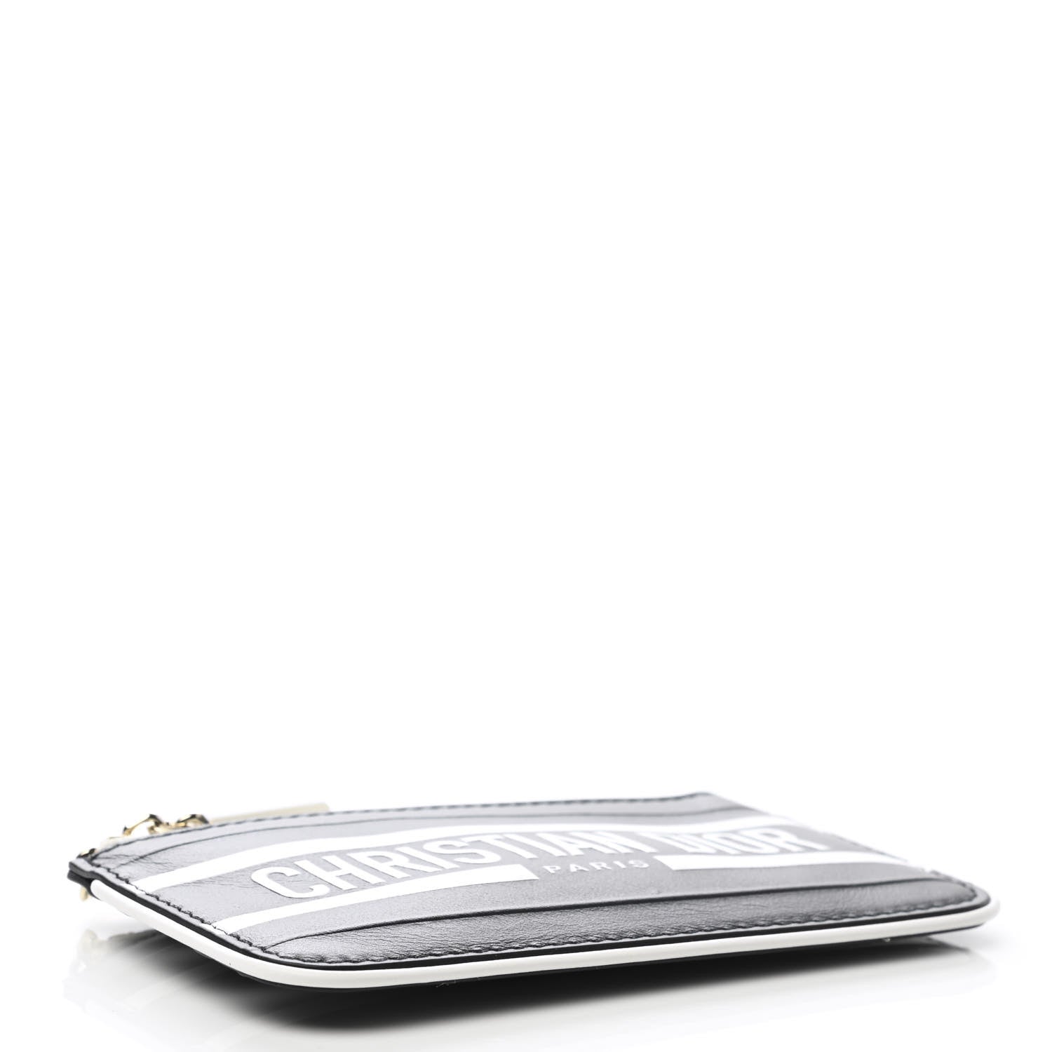 Christian Dior Calfskin Vibe Zip Key Wallet Blue White 4 of 8