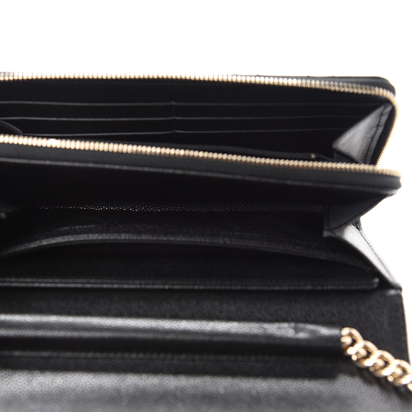 Caviar Quilted Boy Phone Holder Wallet On Chain Black