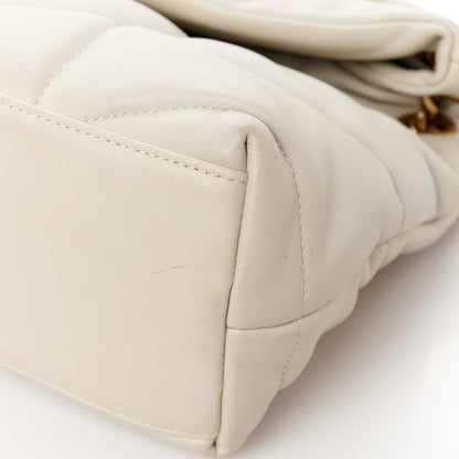 Saint Laurent Lambskin Quilted Small Loulou Puffer Monogram Chain Satchel Crema Soft 12 of 12