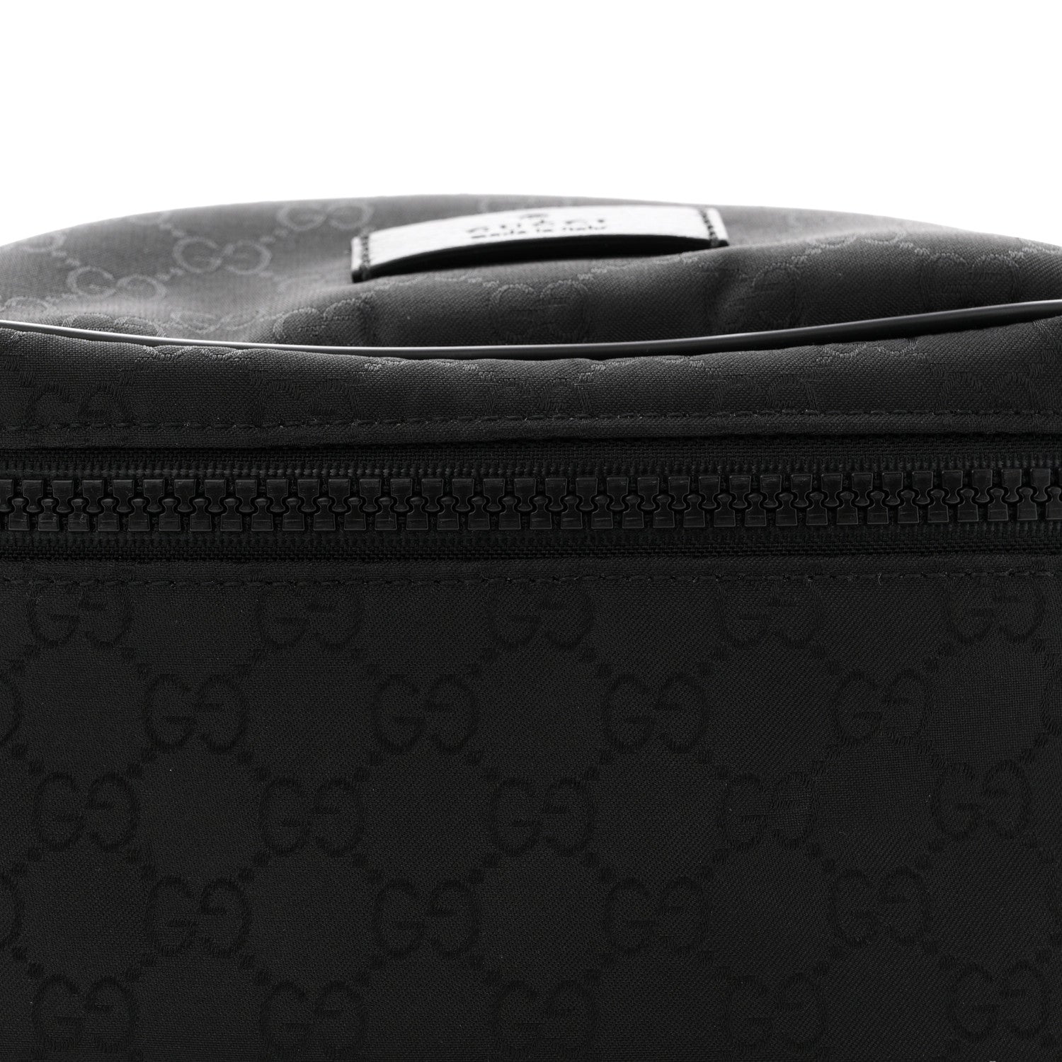Gucci Nylon Monogram Fanny Pack Belt Bag Black 8 of 11