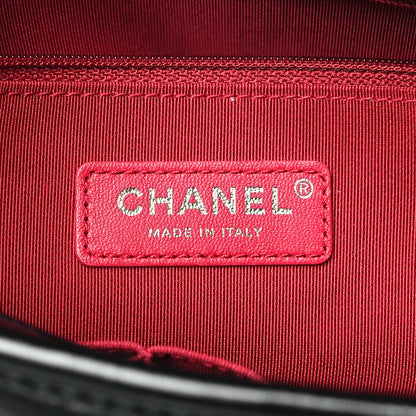 Chanel Aged Calfskin Chevron Quilted Medium Gabrielle Hobo Black 6 of 9