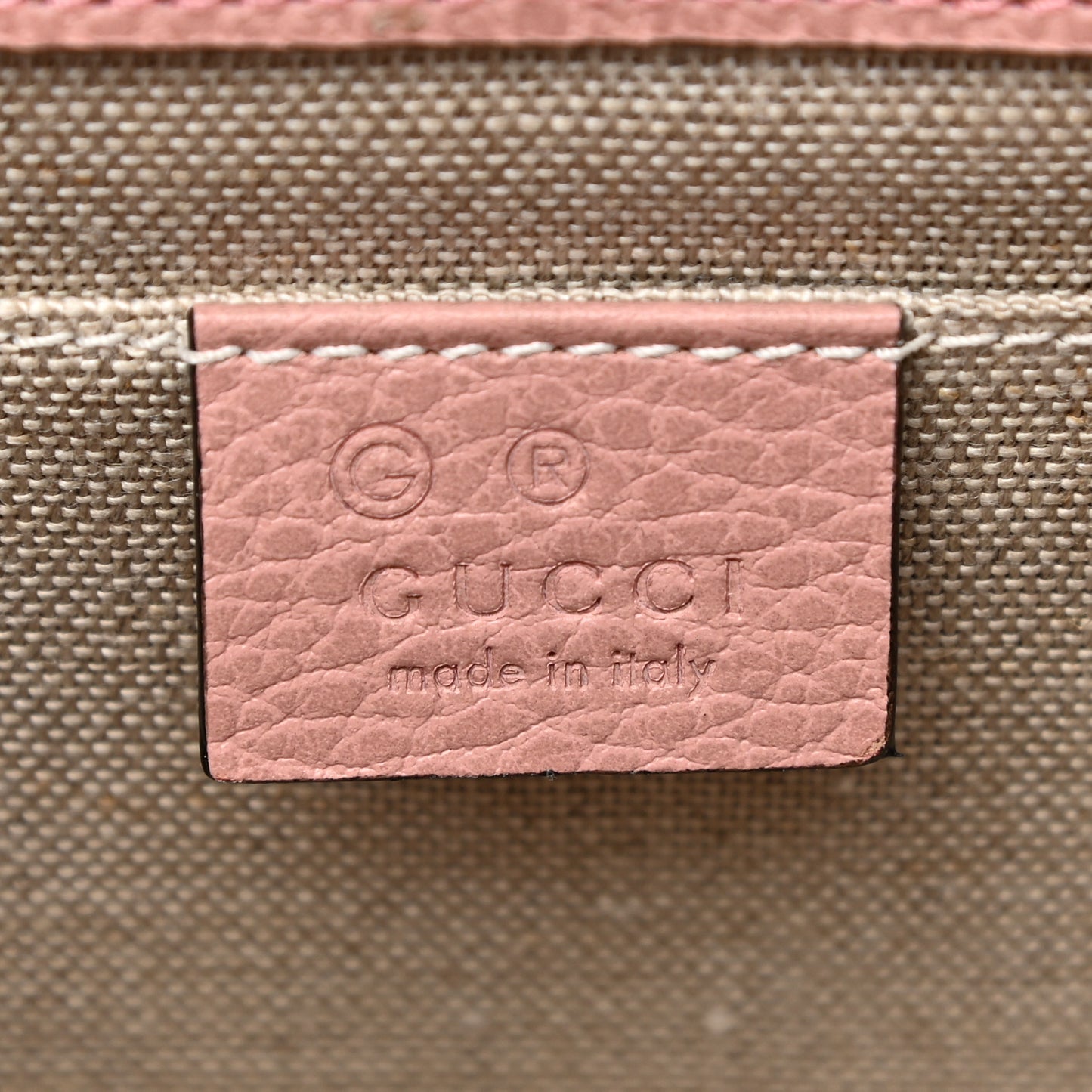 Dollar Calfskin Small Interlocking G Shoulder Bag Soft Pink