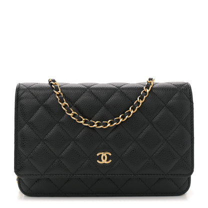 Chanel Caviar Quilted Wallet on Chain WOC Black 1 of 11