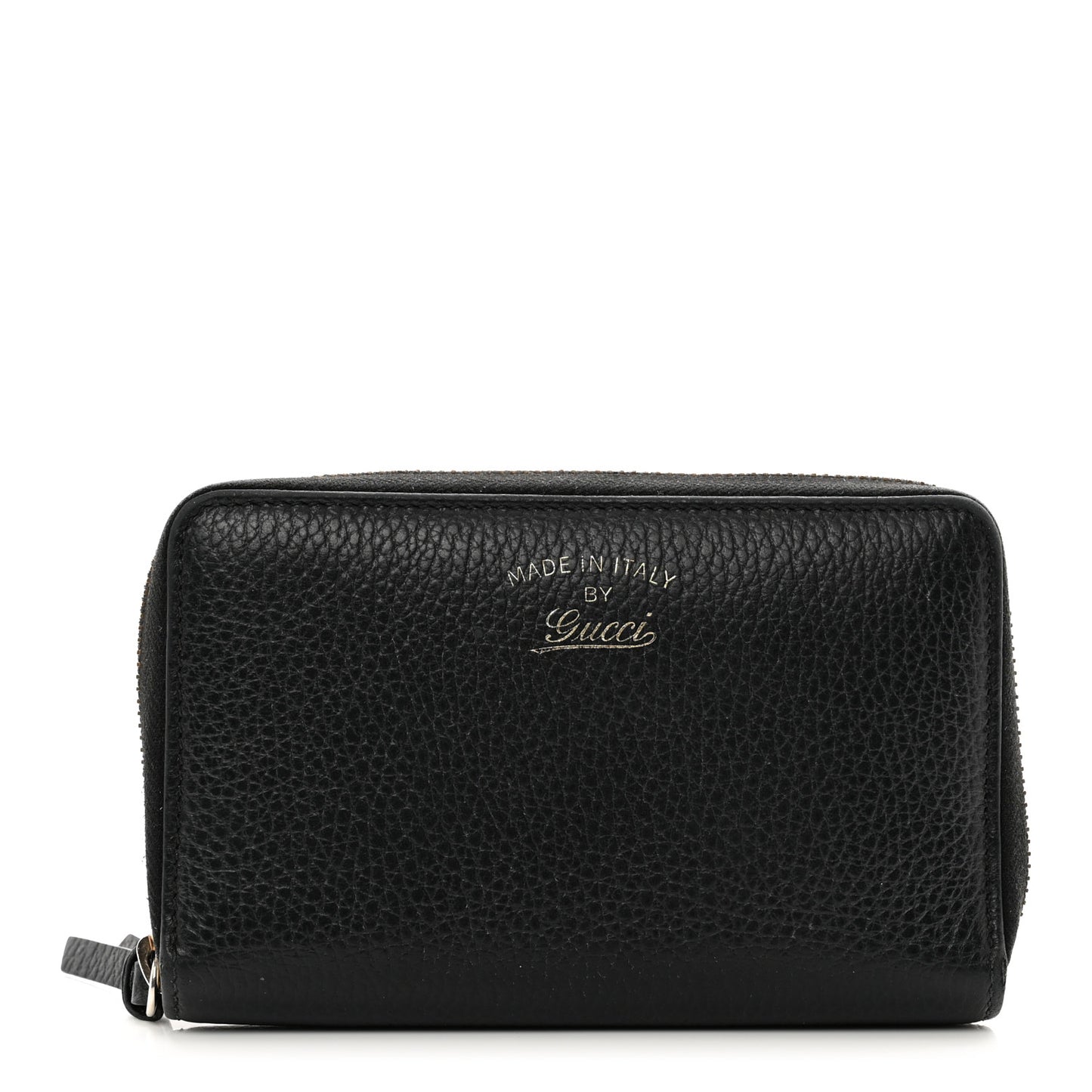 Dollar Calfskin Medium Swing Zip Around Wallet Black