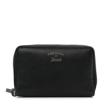 Gucci Dollar Calfskin Medium Swing Zip Around Wallet Black 1 of 9