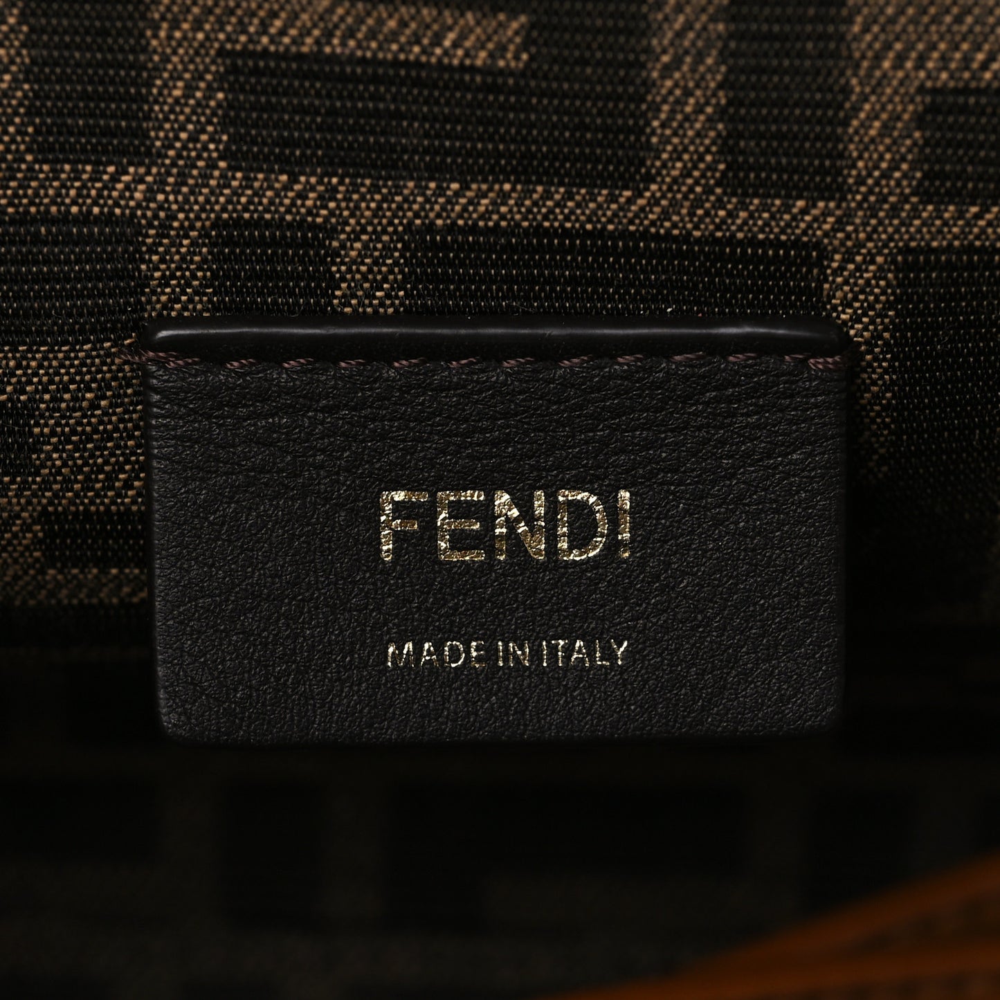 Shiny Nappa Small Fendi First Caramello