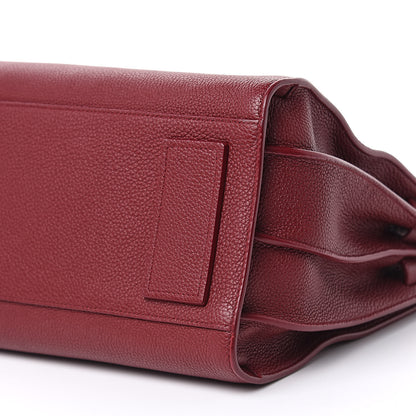 Saint Laurent Grained Calfskin Small Supple Sac De Jour Dark Pallisandre 9 of 10