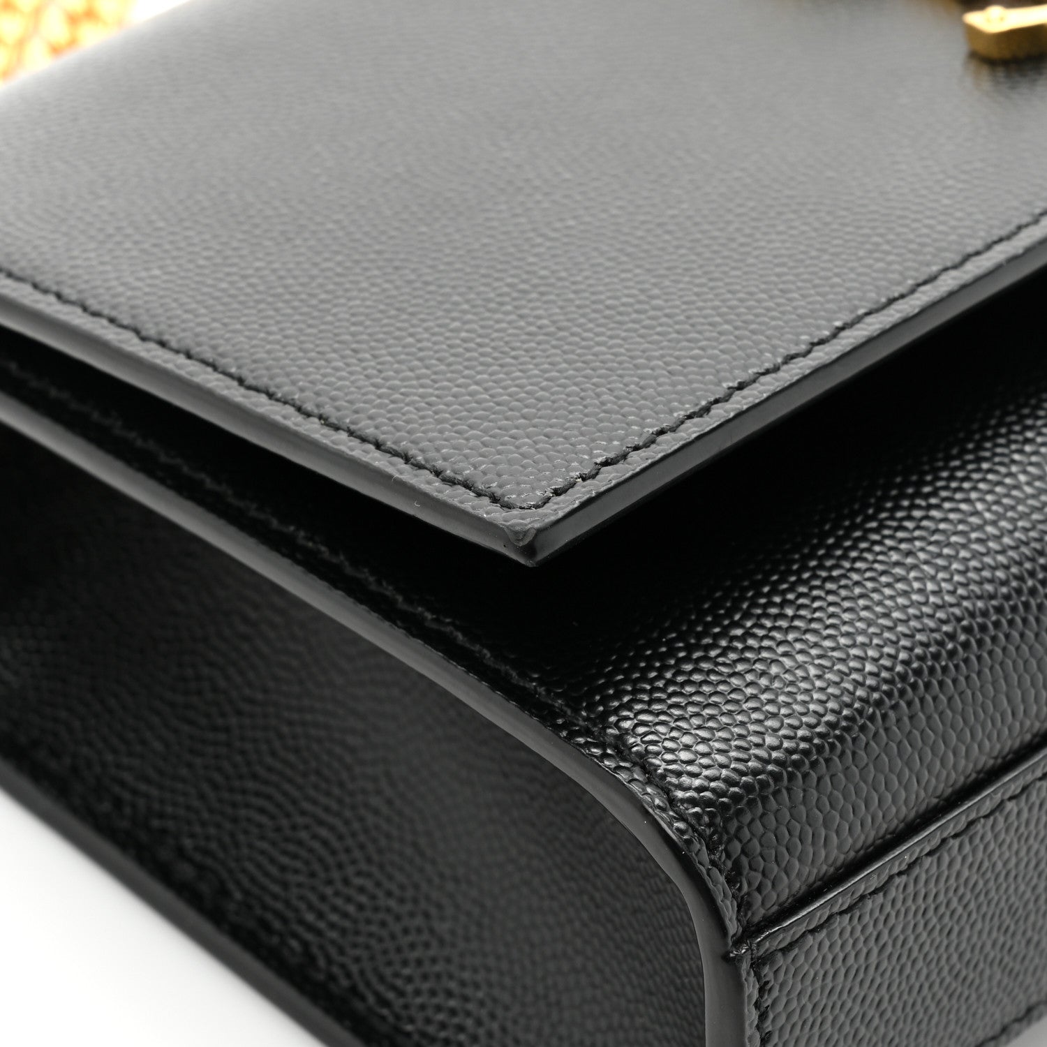 Saint Laurent Grain De Poudre Small Classic Monogram Kate Satchel Black 12 of 14