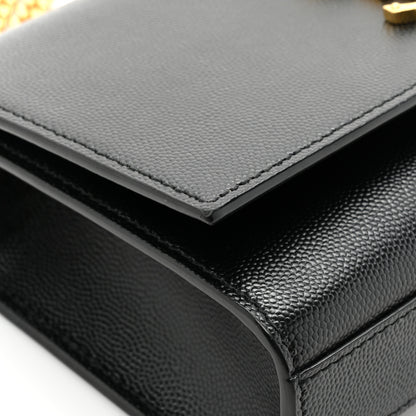 Saint Laurent Grain De Poudre Small Classic Monogram Kate Satchel Black 12 of 14