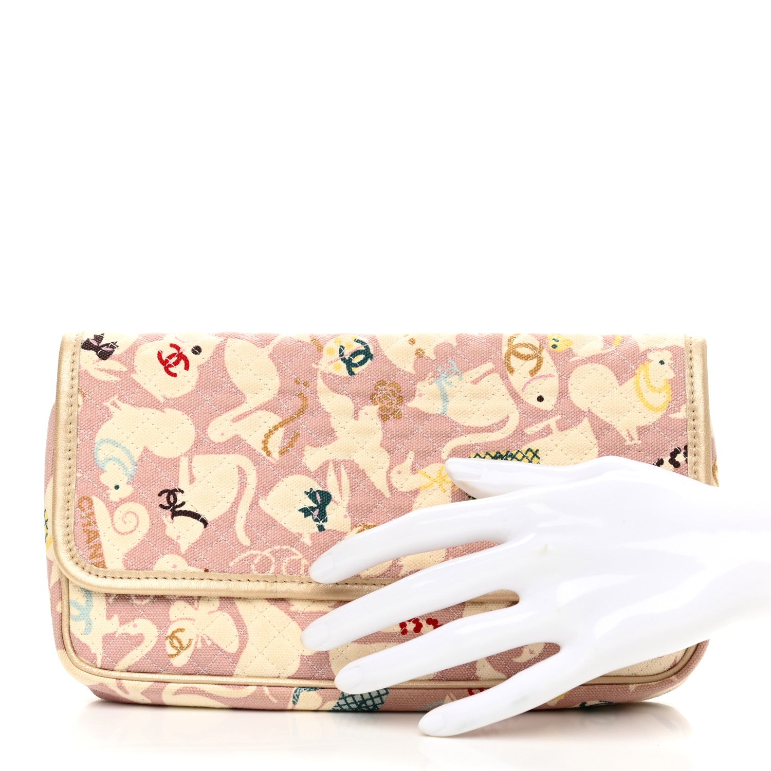 Chanel Canvas Baby Animals Clutch Pink 2 of 8