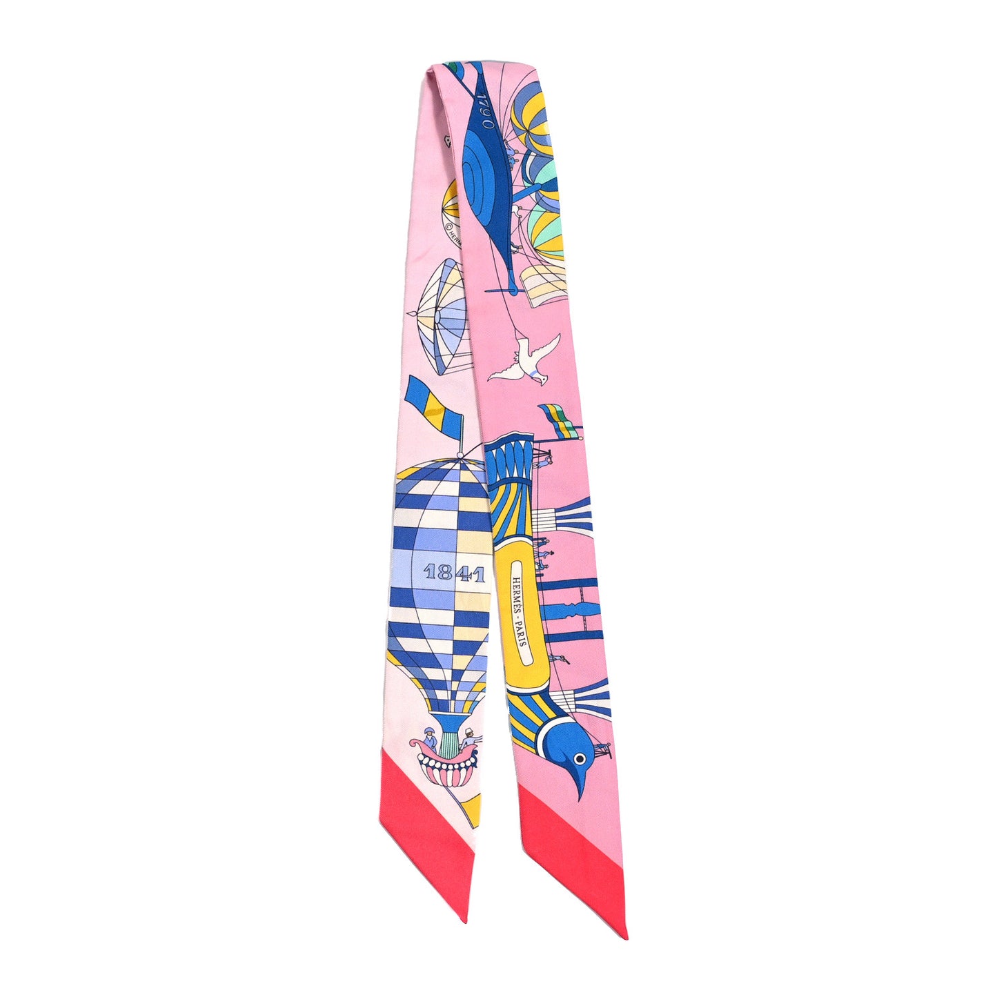 Silk Les Folies Du Ciel Twilly Rose Bleu Jaune Vif