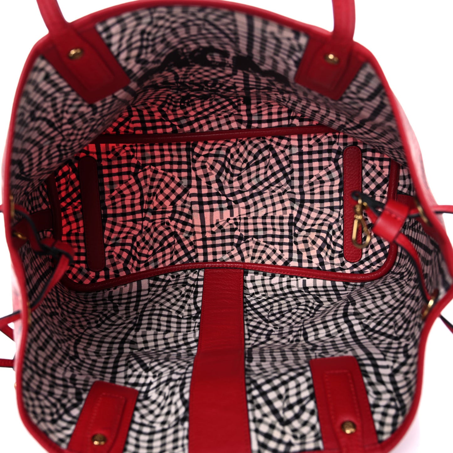 Visetos Medium Liz Reversible Shopper Tote Ruby Red