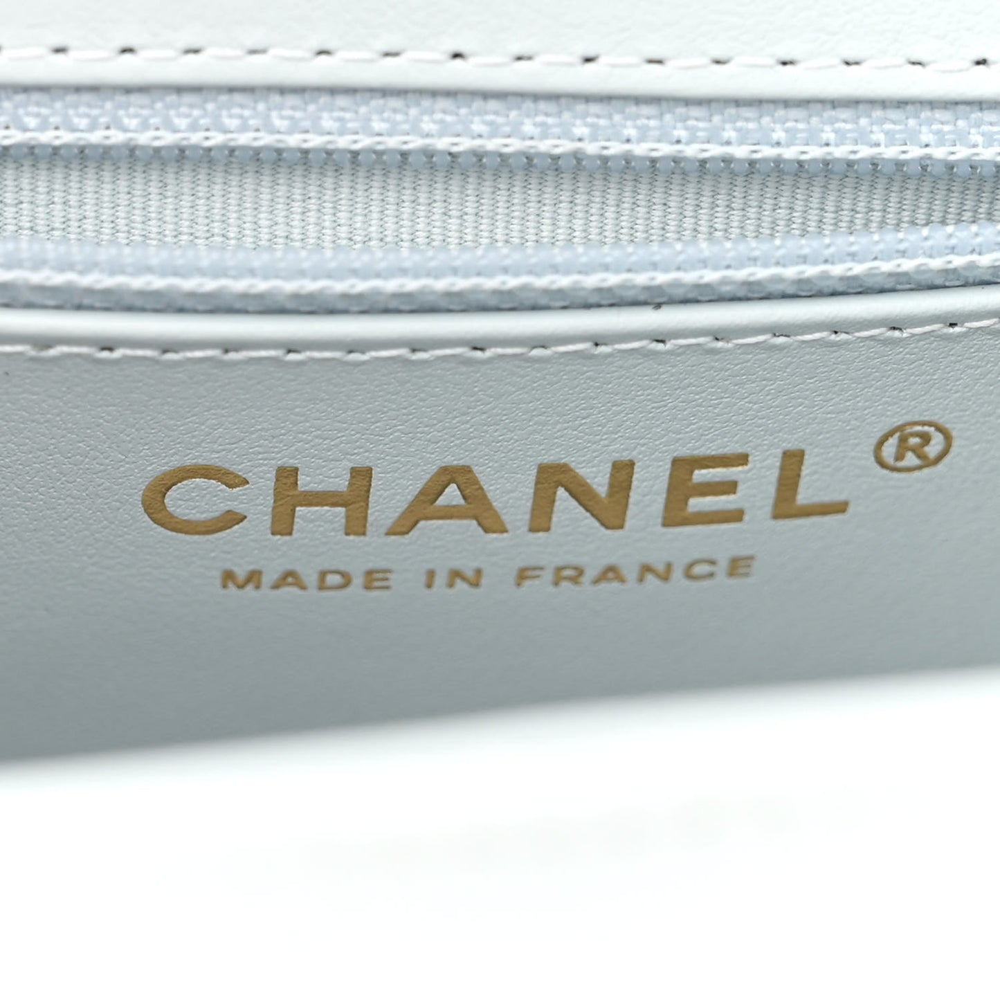 Shiny Aged Calfskin Quilted Nano Kelly Shopper Light Blue