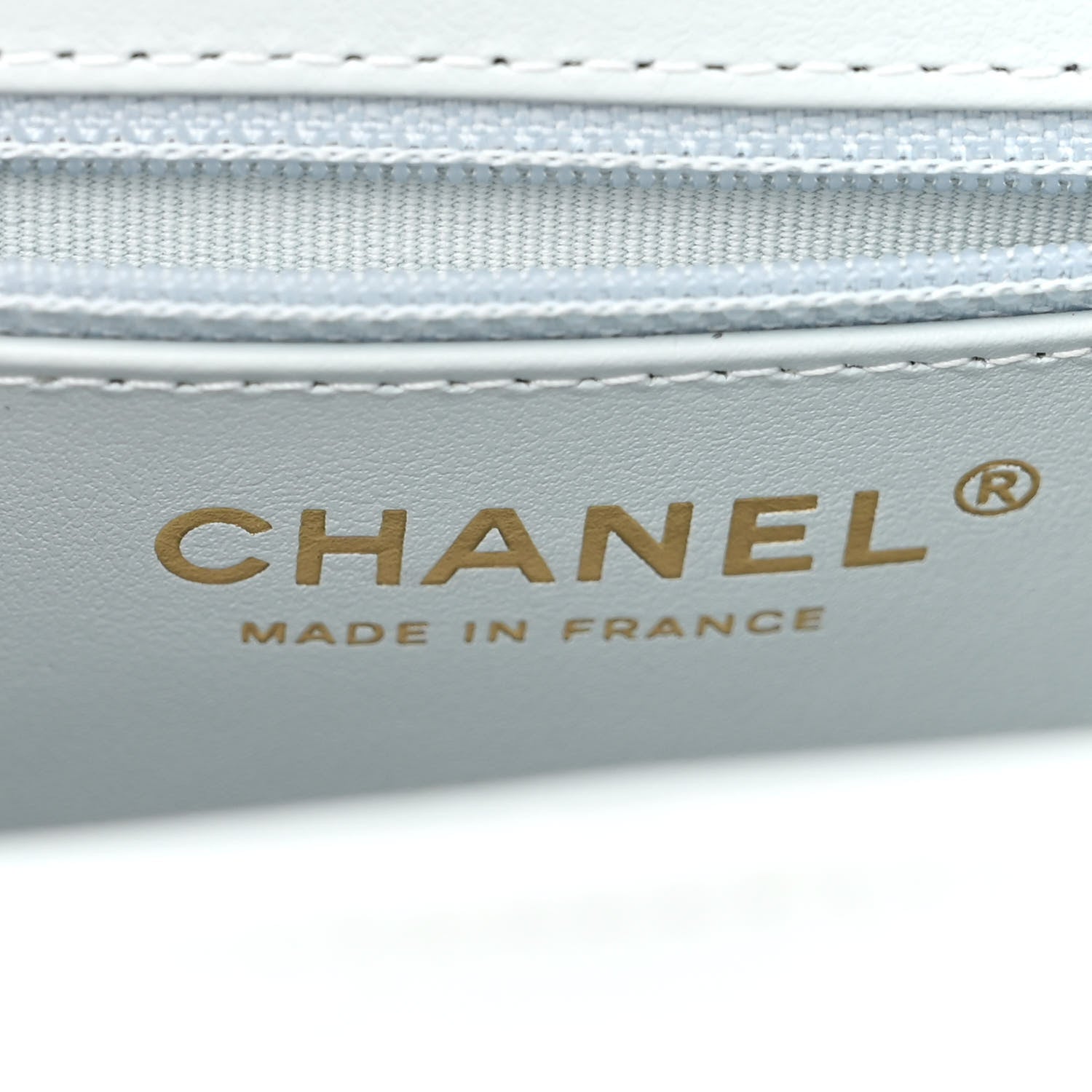 Chanel Shiny Aged Calfskin Quilted Nano Kelly Shopper Light Blue 6 of 11