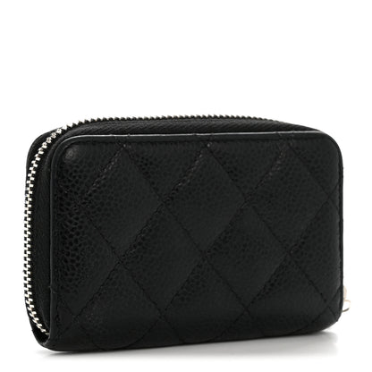 Chanel Caviar Quilted Zip Coin Purse Black 3 of 10