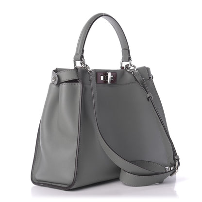 Fendi Vitello Seta Shiny Nappa Medium Peekaboo Iconic Satchel Alga Rosa Doll 4 of 12