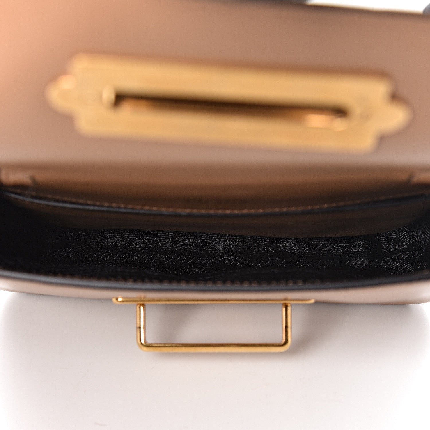 Prada City Calf Cahier Belt Bag Camel Black 5 of 11