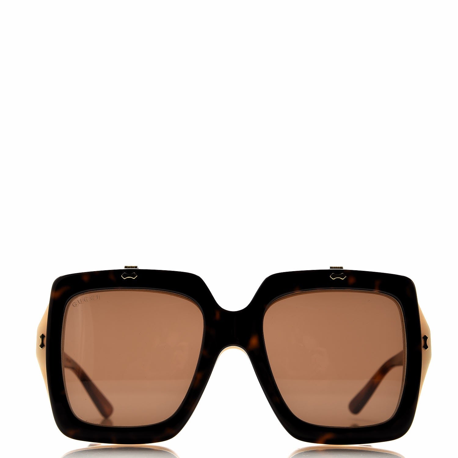 Gucci Acetate Oversized Flip Up Sunglasses GG0088S Tortoise 2 of 11