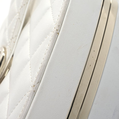 Chanel Lambskin Minaudiere Vanity With Handle White 12 of 16