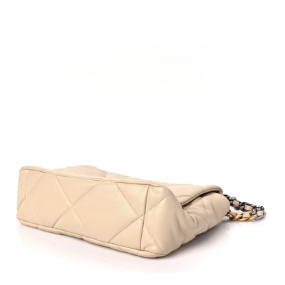Chanel Lambskin Quilted Large Chanel 19 Flap Beige 8 of 8