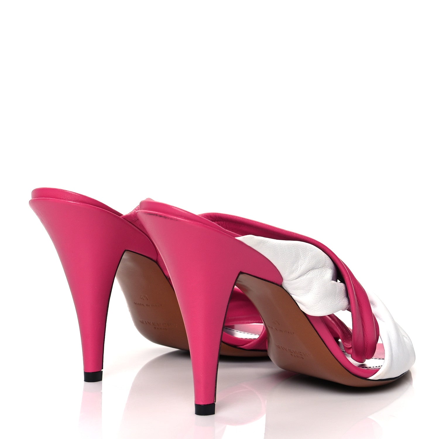 Givenchy Nappa Mule Tie Sandals 41 White Cyclamen 4 of 7