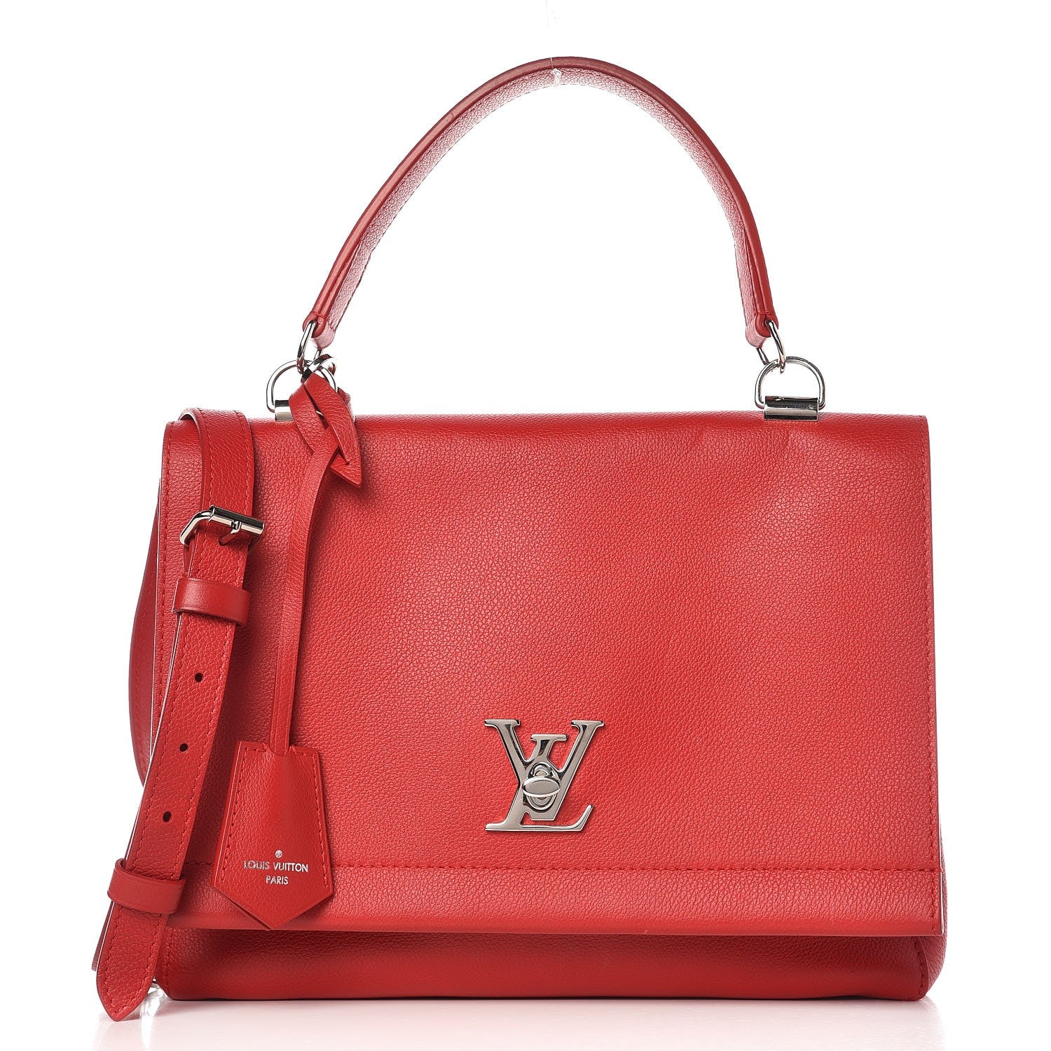 Louis Vuitton Soft Calfskin Lockme II Top Handle Rubis 1 of 10