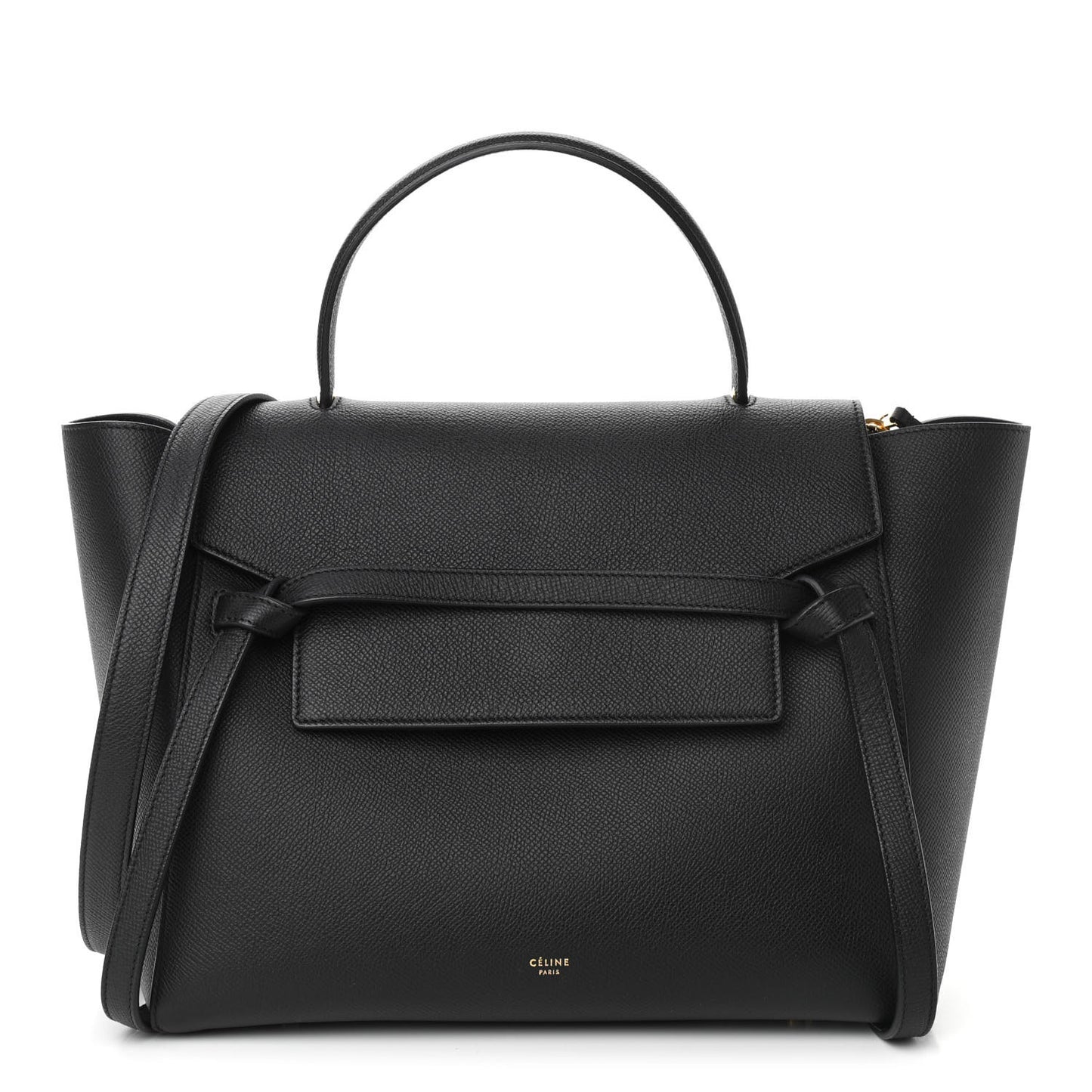 Grained Calfskin Mini Belt Bag Black