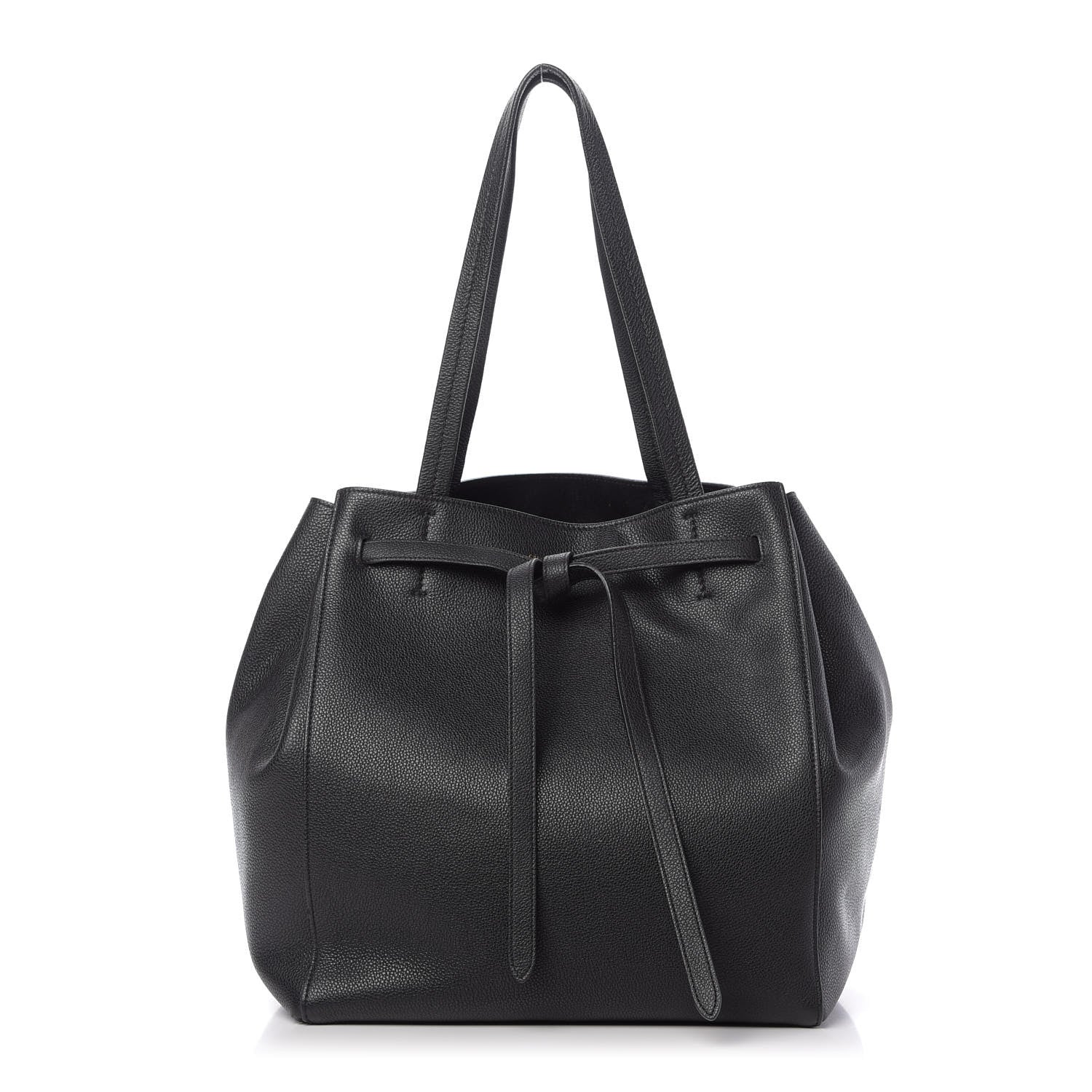 Celine Soft Grained Calfskin Small Belt Cabas Phantom Black 1 of 9
