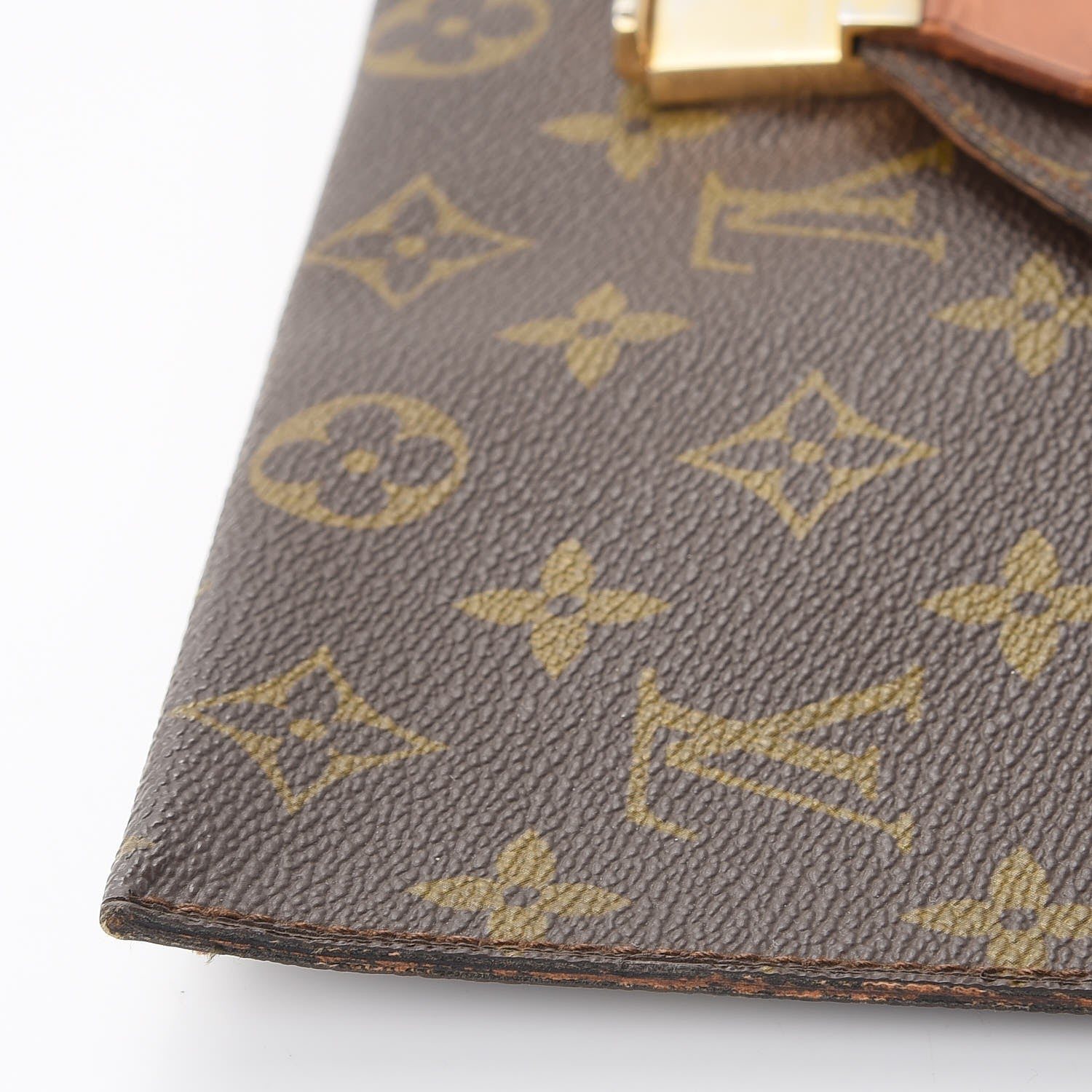 Louis Vuitton Monogram Poche Plate Envelope Clutch MM 14 of 17