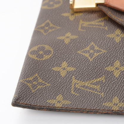 Louis Vuitton Monogram Poche Plate Envelope Clutch MM 14 of 17