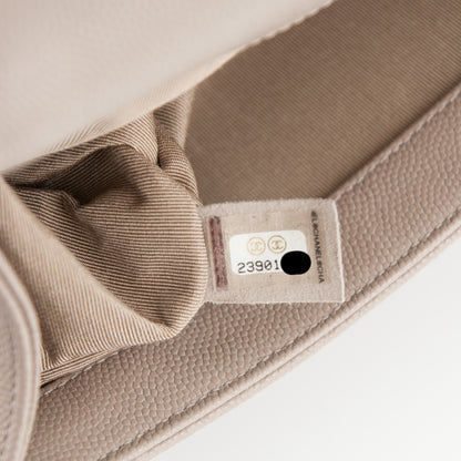 Chanel Caviar Quilted Medium Boy Flap Dark Beige 7 of 7