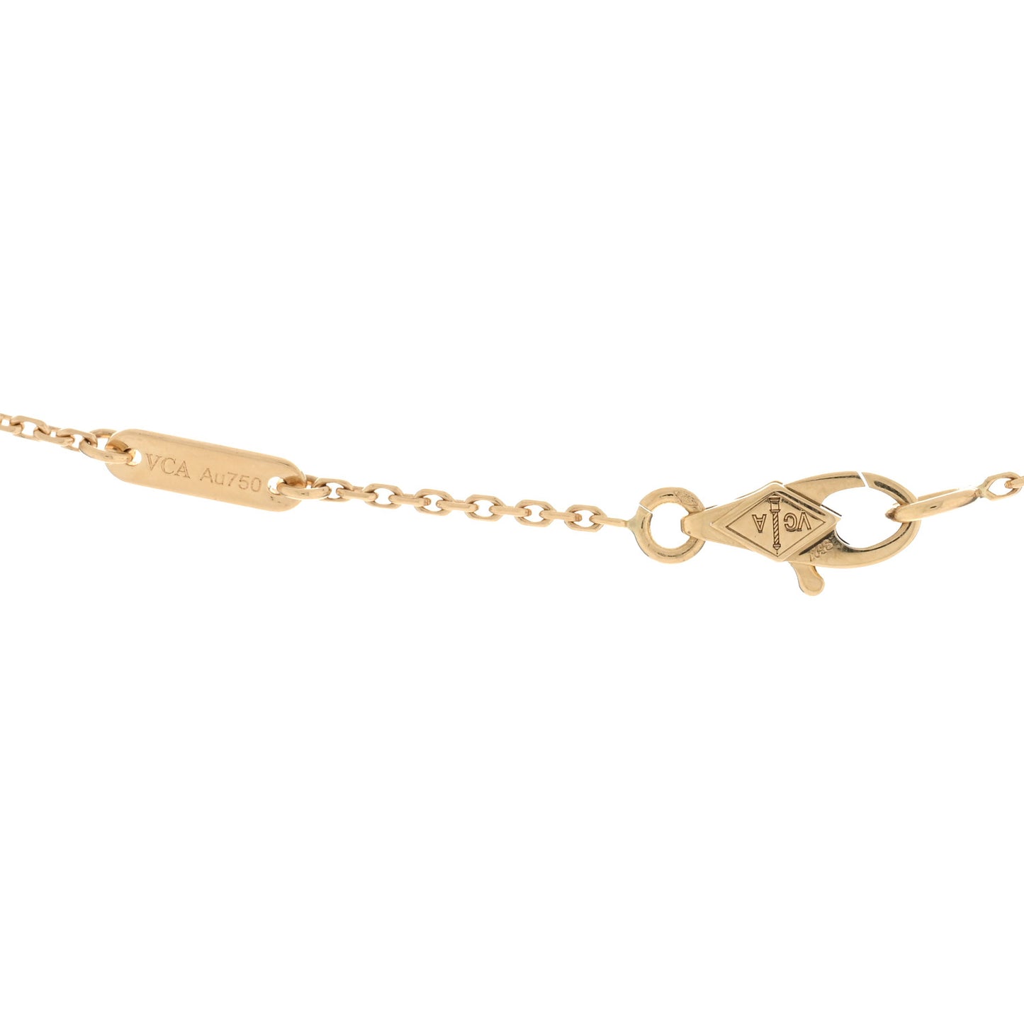18K Yellow Gold Mother of Pearl Sweet Alhambra Butterfly Pendant Necklace