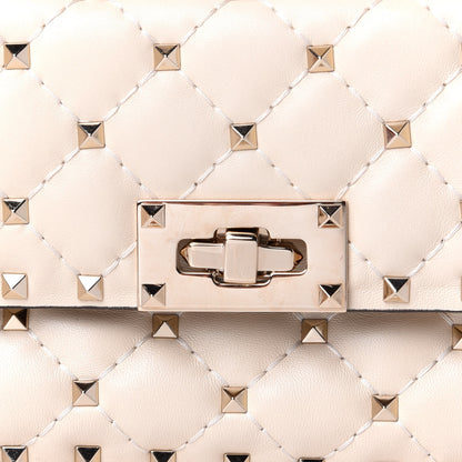 Valentino Garavani Nappa Small Rockstud Spike Shoulder Bag Light Ivory 8 of 10
