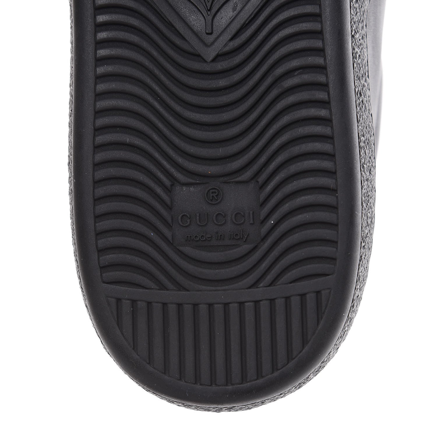 Gucci Calfskin Ayers Web Flames Embroidered Mens Ace Sneakers 10 Black 8 of 9