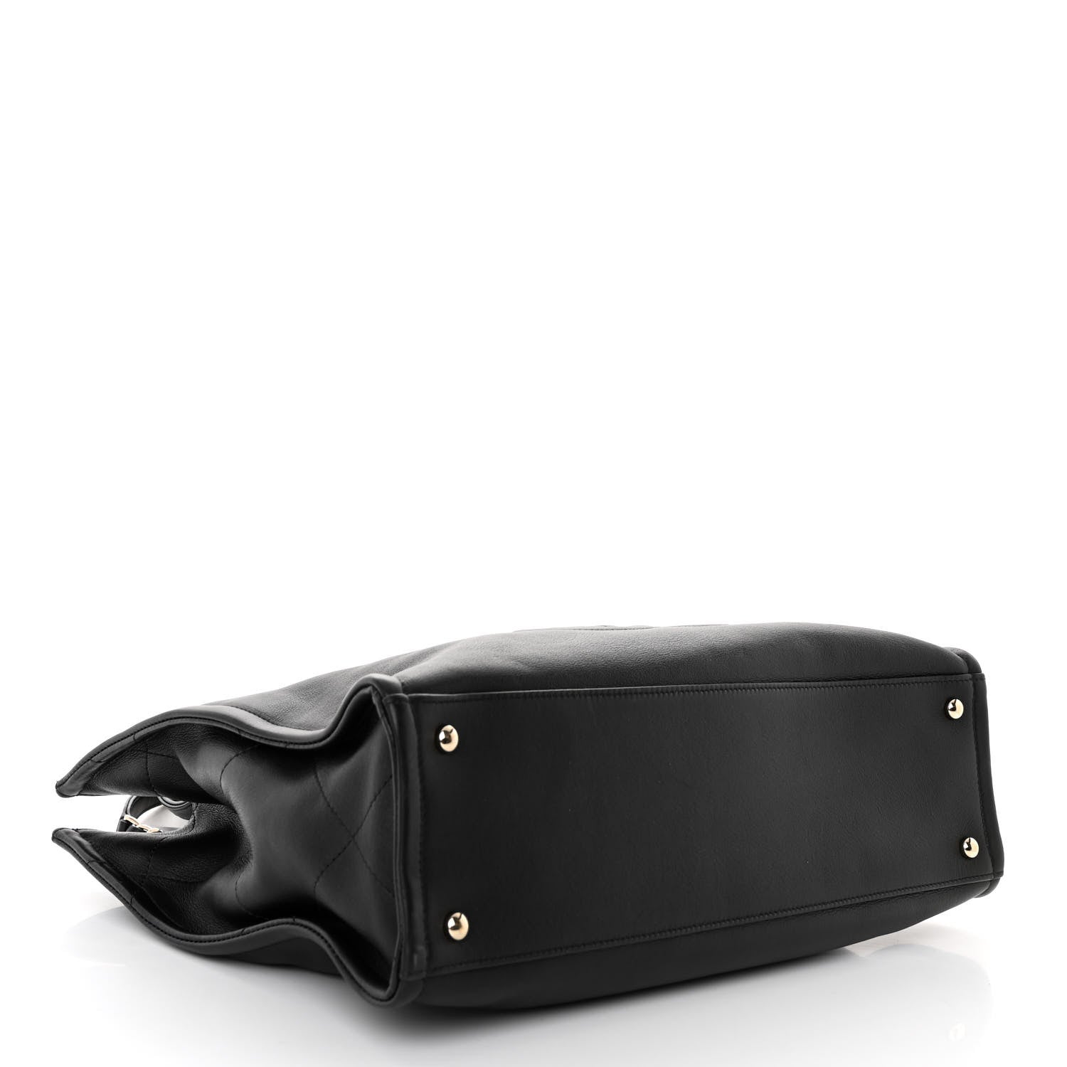 Chanel Calfskin CC Zipped Shopping Tote Black 4 of 9