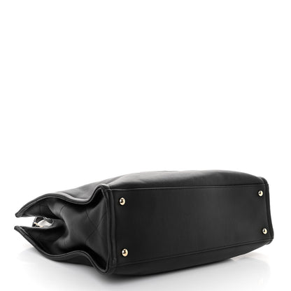 Chanel Calfskin CC Zipped Shopping Tote Black 4 of 9