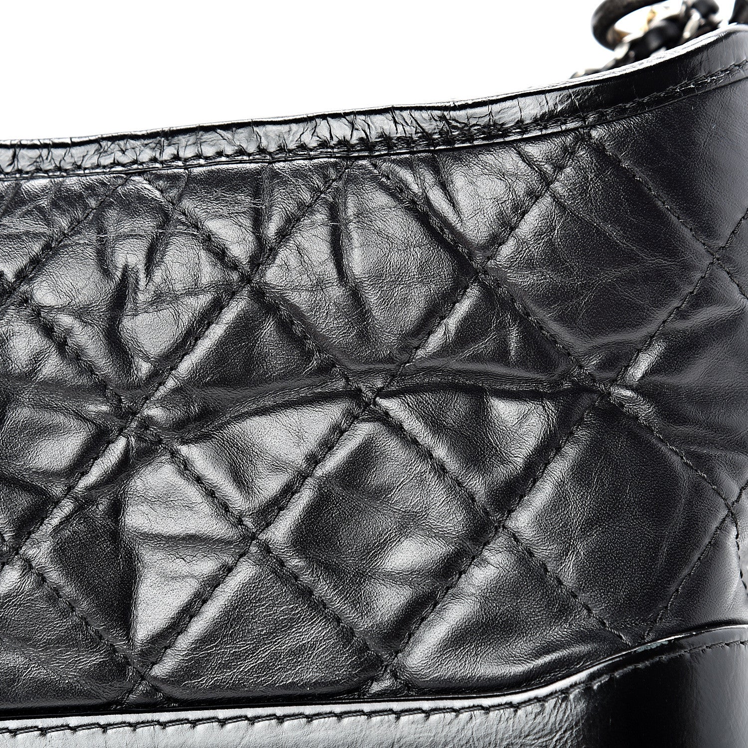 Chanel Aged Calfskin Quilted Small Gabrielle Hobo Black 10 of 13